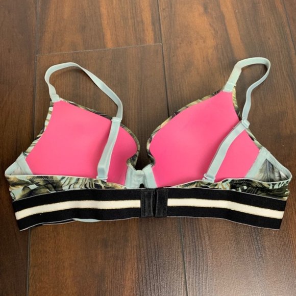 Victoria's Secret Pink Palm Leaf Wear Everywhere Pushup Bra - Picture 3 of 7